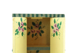 Vintage 1:12 Miniature Dollhouse Wooden Painted Topiary Cabinet, Cupboard, or Armoire