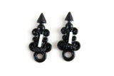 Vintage 1:12 Miniature Dollhouse Set of 2 Black Wall Sconces with Candles