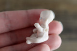 Vintage 1:12 Dollhouse Porcelain Bisque Seated Baby Figurine