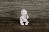 Vintage 1:12 Dollhouse Porcelain Bisque Seated Baby Figurine