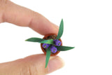 Vintage 1:12 Miniature Dollhouse Purple Hyacinth Potted Plant