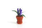 Vintage 1:12 Miniature Dollhouse Purple Hyacinth Potted Plant