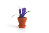 Vintage 1:12 Miniature Dollhouse Purple Hyacinth Potted Plant