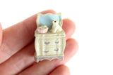 Vintage 1:48 Quarter Scale Miniature Dollhouse Dresser with Cat Figurine