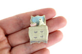Vintage 1:48 Quarter Scale Miniature Dollhouse Dresser with Cat Figurine