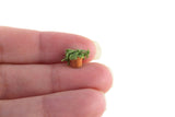 Artisan-Made Vintage Small Scale Miniature Dollhouse Potted Houseplant & Greeting Card Set