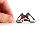Vintage 1:48 Quarter Scale Miniature Dollhouse Black Metal Bouncy Horse