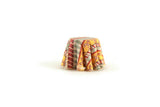 Vintage 1:48 Quarter Scale Miniature Dollhouse Table with Striped Tablecloth