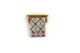 Artisan-Made Vintage 1:48 Quarter Scale Miniature Dollhouse Wooden Wall Shelf with Tapestry or Blanket