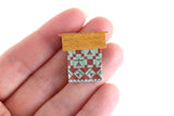 Artisan-Made Vintage 1:48 Quarter Scale Miniature Dollhouse Wooden Wall Shelf with Tapestry or Blanket