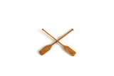 Artisan-Made Vintage 1:48 Quarter Scale Miniature Dollhouse Wooden Oars or Paddles