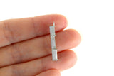 Vintage 1:48 Quarter Scale Miniature Dollhouse Silver Metal Grandfather Clock