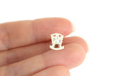 Vintage 1:48 Quarter Scale Miniature Dollhouse White Metal Doll Cradle