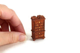 Vintage 1:48 Quarter Scale Miniature Dollhouse Wooden Highboy Dresser
