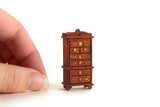 Vintage 1:48 Quarter Scale Miniature Dollhouse Wooden Highboy Dresser
