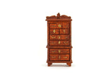Vintage 1:48 Quarter Scale Miniature Dollhouse Wooden Highboy Dresser