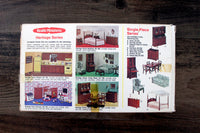 New Vintage 1:12 Miniature Dollhouse Realife Miniatures Single Piece Series DIY Pedestal Table & 4 Chairs Furniture Kit