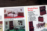 New Vintage 1:12 Miniature Dollhouse Realife Miniatures Single Piece Series DIY Pedestal Table & 4 Chairs Furniture Kit