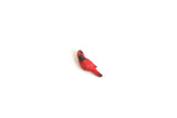 Vintage 1:12 Miniature Dollhouse Red Cardinal Bird Figurine