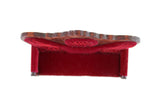Vintage 1:12 Miniature Dollhouse Red Velvet Victorian-Style Parlor Sofa