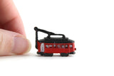 Vintage 1:12 Miniature Dollhouse Red & Black Metal Toy Trolley Car