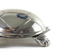 Vintage Silverplated Turtle Wind Up Music Box Figurine by Reed and Barton, Plays Brahms' Lullaby