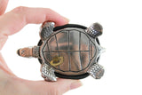 Vintage Silverplated Turtle Wind Up Music Box Figurine by Reed and Barton, Plays Brahms' Lullaby