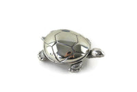 Vintage Silverplated Turtle Wind Up Music Box Figurine by Reed and Barton, Plays Brahms' Lullaby