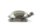 Vintage Silverplated Turtle Wind Up Music Box Figurine by Reed and Barton, Plays Brahms' Lullaby