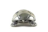 Vintage Silverplated Turtle Wind Up Music Box Figurine by Reed and Barton, Plays Brahms' Lullaby