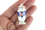 New Vintage 1:12 Miniature Dollhouse Reutter Porzellan Floral Ginger Jar Vase
