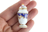 New Vintage 1:12 Miniature Dollhouse Reutter Porzellan Floral Ginger Jar Vase