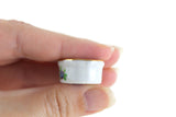 Vintage 1:12 Miniature Dollhouse White & Blue Floral Porcelain Casserole Dish