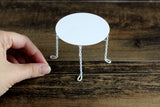 Vintage 1:12 Miniature Dollhouse Round White Metal Patio Table