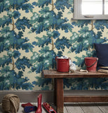 New Unopened Roll Sandberg Raphael Wallpaper in Dark Blue, Originally $174-238