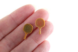 Vintage 1:12 Miniature Dollhouse Set of 2 Ping Pong Paddles & Ping Pong Balls