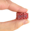 Vintage 1:48 Quarter Scale Miniature Dollhouse Set of 2 Red Floral Fabric Covered Chairs