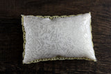 Vintage 1:12 Miniature Dollhouse Set of 2 Cream Bed Pillows with Yellow Lace Trim