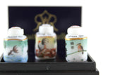 New Vintage 1:12 Miniature Dollhouse Set of 3 Reutter Porzellan Painted Tea Canisters