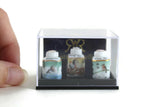 New Vintage 1:12 Miniature Dollhouse Set of 3 Reutter Porzellan Painted Tea Canisters