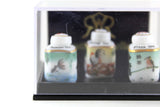 New Vintage 1:12 Miniature Dollhouse Set of 3 Reutter Porzellan Painted Tea Canisters