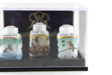 New Vintage 1:12 Miniature Dollhouse Set of 3 Reutter Porzellan Painted Tea Canisters