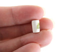 Artisan-Made Vintage 1:12 Miniature Dollhouse Set of 3 White Porcelain Drinking Glasses with Grape & Leaf Design