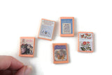 Vintage 1:12 Miniature Dollhouse Set of 5 Cross Stitch & Sewing Books