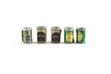 Vintage 1:12 Miniature Dollhouse Set of 5 Cans of Beer