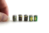Vintage 1:12 Miniature Dollhouse Set of 5 Cans of Beer