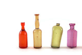 Vintage 1:12 Miniature Dollhouse Set of 6 Colorful Bottles or Decanters
