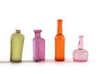 Vintage 1:12 Miniature Dollhouse Set of 6 Colorful Bottles or Decanters