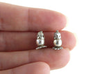 Vintage 1:12 Miniature Dollhouse Silver Salt & Pepper Shaker Set