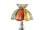 Vintage Miniature Dollhouse Stained Glass Table Lamp